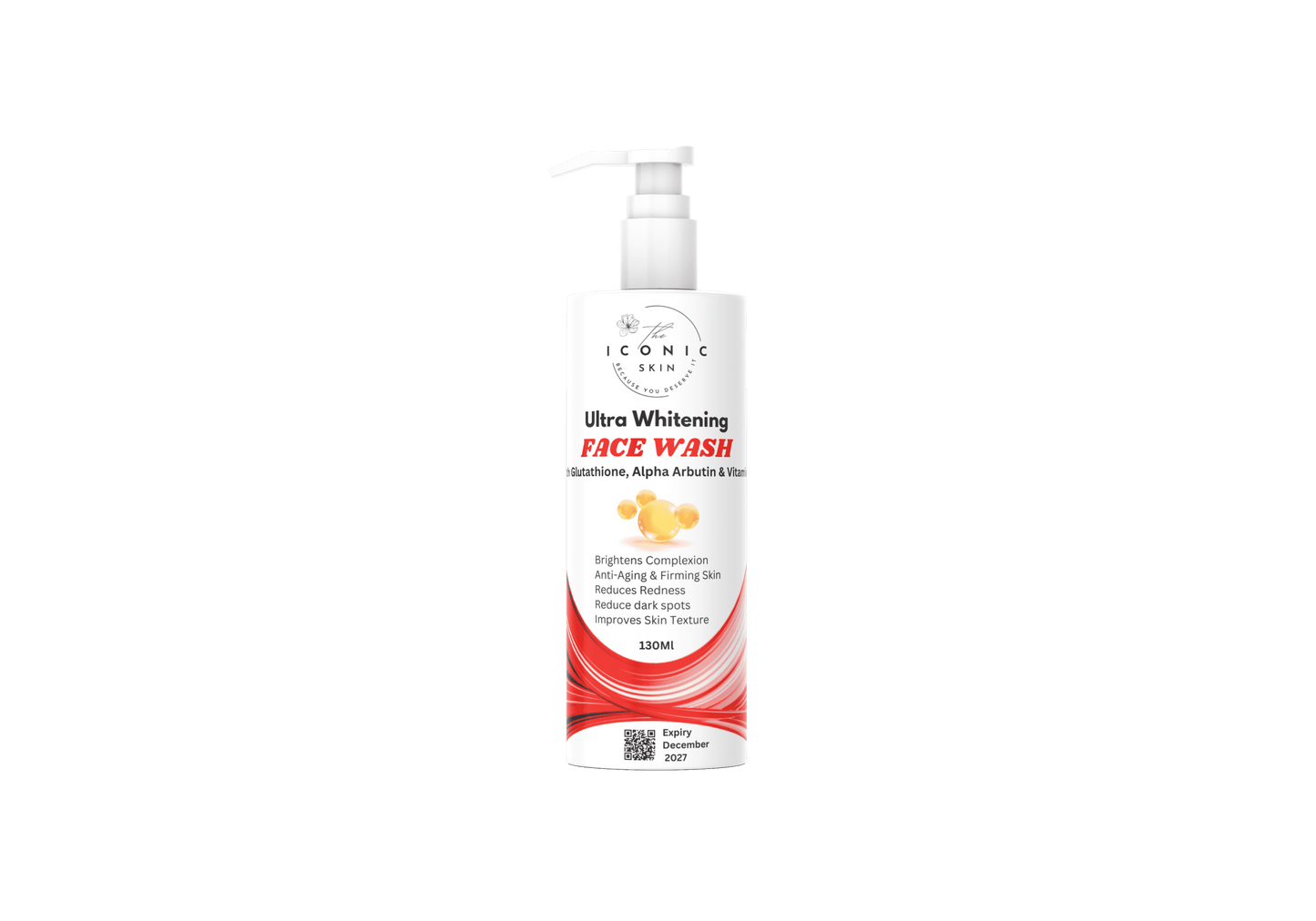 Brightening face wash with Glutathione + Alpha arbutin + vitamin C 130ml